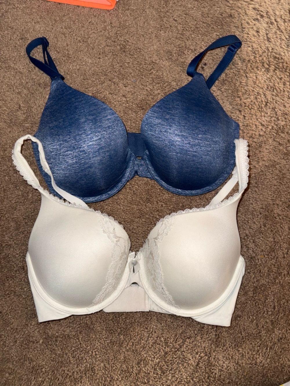 Victoria's Secret Navy and White Molded T-Shirt Bras